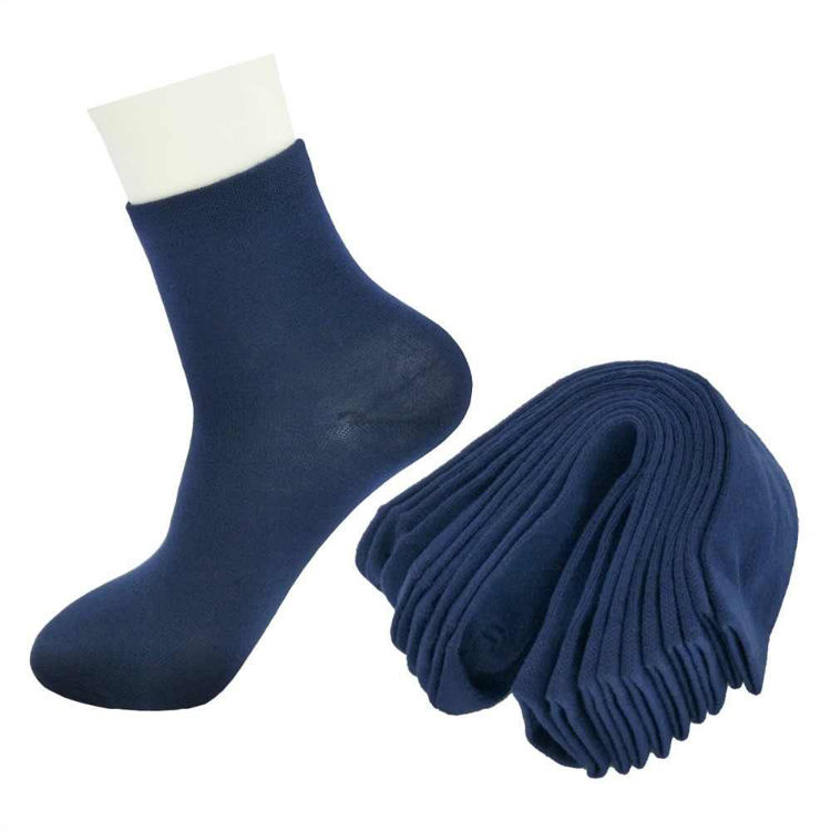 Picture of EASYWEAR PAIR SOCKS 85% COTTON NAVY-HAS ANTI -BAC TREATMENT